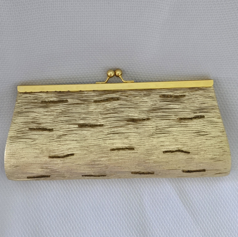 Gold-toned Clutch or Evening Bag Purse with Beading